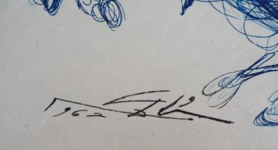 Salvador DALI - Les cavaliers bleus - Gravure originale signée 2