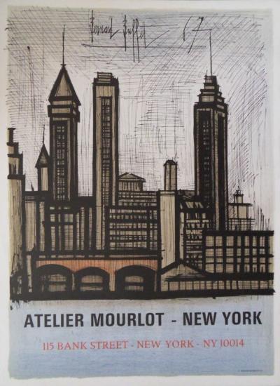 Bernard BUFFET - New-York, Lithographe originale signée - 1967 2