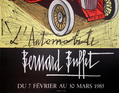 Bernard BUFFET - The automobile MG 1937, Original signed lithograph 2
