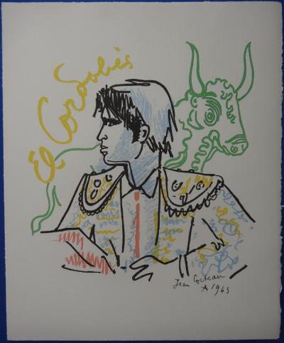 Jean COCTEAU - El Cordobes, Lithographie signée 2