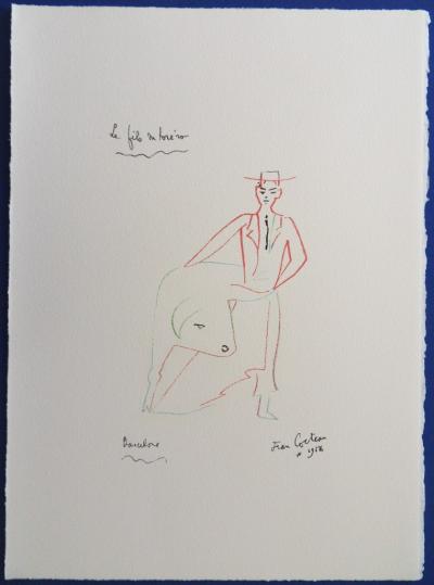 Jean COCTEAU : Le fils du Torero - Lithographie Signée, 1961 2