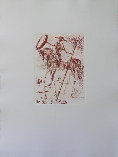 Salvador DALI - Don Quichotte, Gravure signée 1965 2