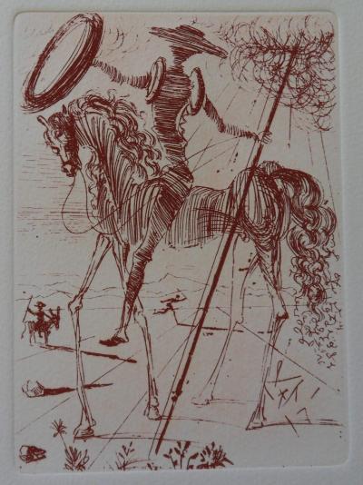 Salvador DALI - Don Quichotte, Gravure signée 1965 2