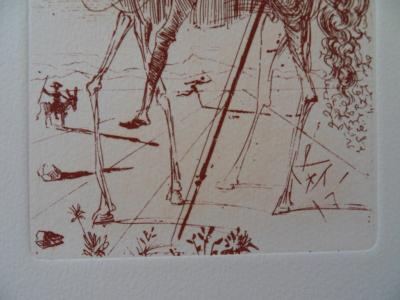 Salvador DALI - Don Quichotte, Gravure signée 1965 2
