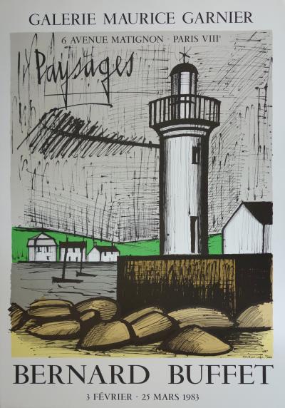 Bernard BUFFET : Bretagne, le Phare de Guilvinec - Lithographie originale 2