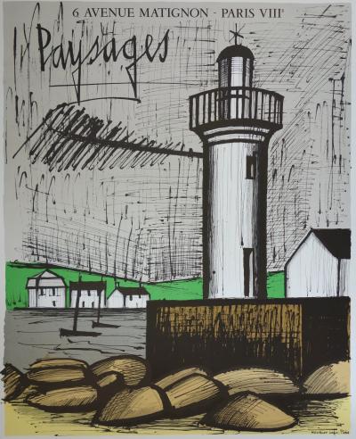 Bernard BUFFET : Bretagne, le Phare de Guilvinec - Lithographie originale 2