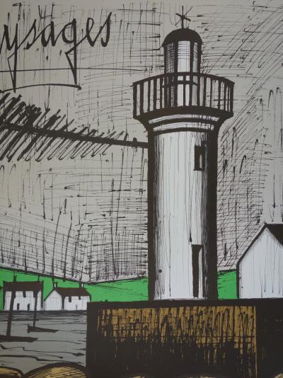 Bernard BUFFET : Bretagne, le Phare de Guilvinec - Lithographie originale 2