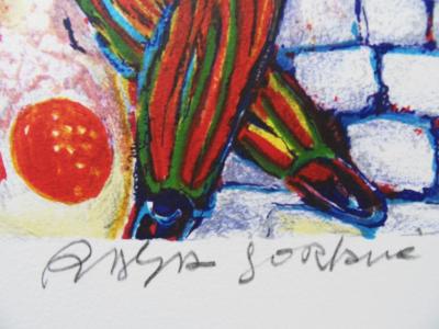 Raya SORKINE - Marriage in front of the synagogue - Lithograph signed in pencil 2
