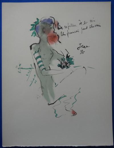 Jean COCTEAU : Ephèbe, Lithographie originale signée 2