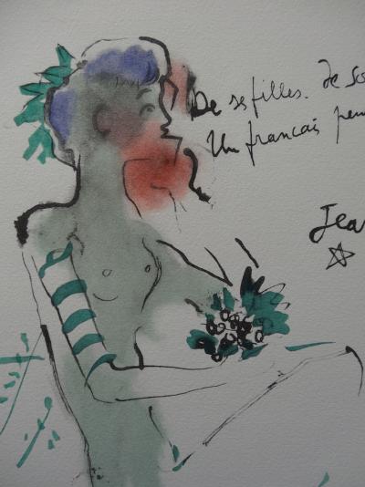 Jean COCTEAU : Ephèbe, Lithographie originale signée 2