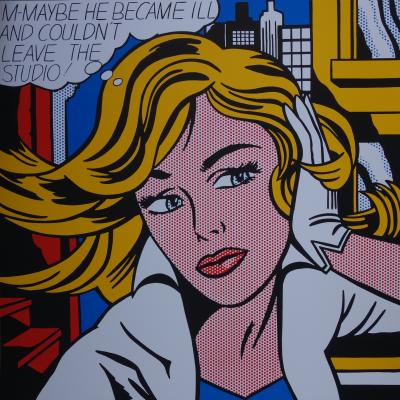 Roy Lichtenstein (d’après) : May be Girl - Sérigraphie 2