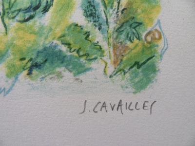 Jules CAVAILLES - L’étang, Lithographie originale signée 2