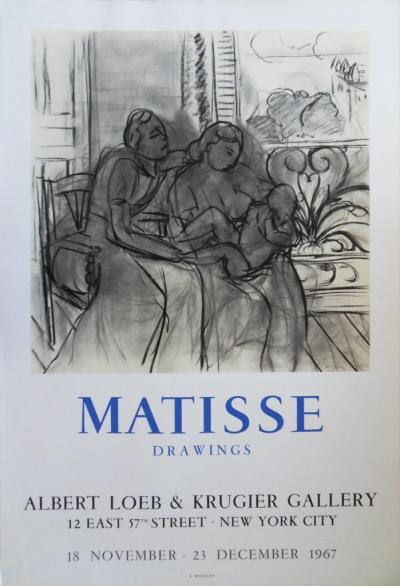 Henri MATISSE - Matisse - Drawings, 1967, Affiche lithographique 2