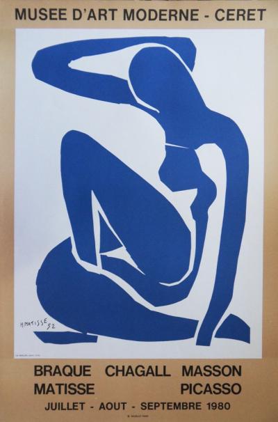 Henri MATISSE - Musée Céret 1980,Affiche lithographique 2