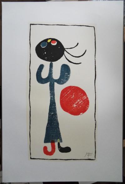 Joan MIRÓ - Petite fille au ballon rouge, Lithographie signée 2