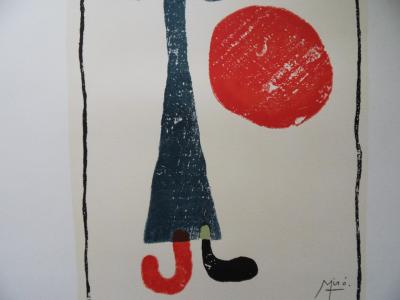 Joan MIRÓ - Petite fille au ballon rouge, Lithographie 2