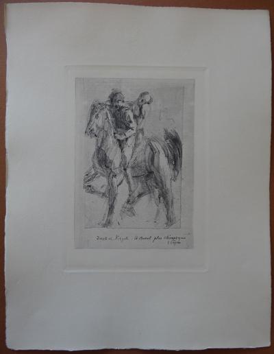 Auguste RODIN (after) - Dante and Pegasus, 1897, Engraving 2