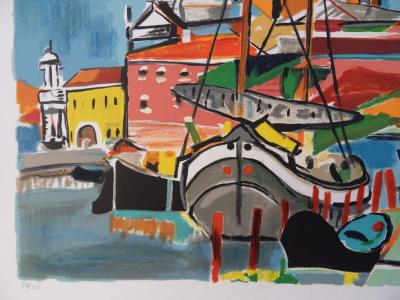 Francois DESNOYER - Vue de Venise, Lithographie originale signée 2