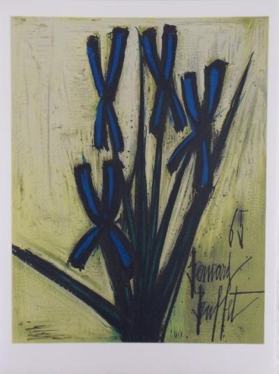 Bernard BUFFET : Les Iris, Lithographie originale Signée 2