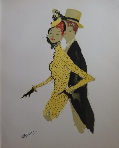 Jean-Gabriel DOMERGUE - Couple élégant, Lithographie originale signée 2