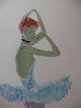 Jean-Gabriel DOMERGUE - Une danseuse, Lithographie originale signée 2