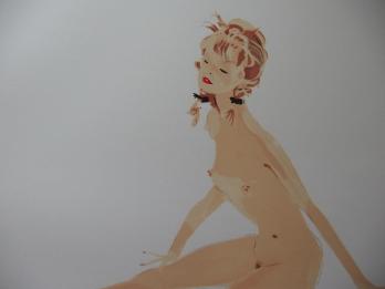 Jean-Gabriel DOMERGUE - La chute, Lithographie originale signée 2