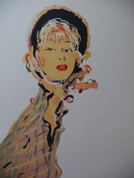 Jean-Gabriel DOMERGUE - La fleuriste, Lithographie 2