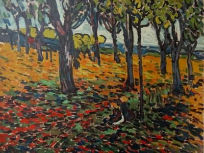 Maurice de VLAMINCK - La châtaigneraie à Chatou, 1906, Lithographie Mourlot 2