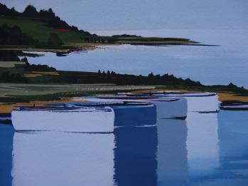 DENOEL - Vue du Lac Léman, Peinture signée 2