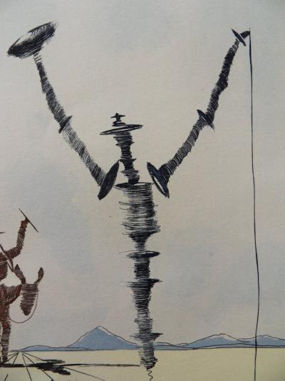 Salvador DALI - Don Quichotte et Sancho, Gravure signée 2