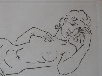 André LHOTE - Femme allongée, Gravure signée 2