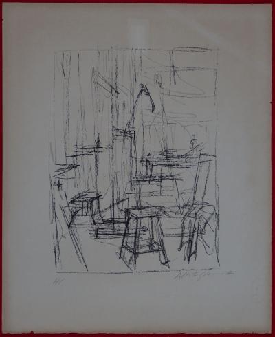 Alberto GIACOMETTI - L’atelier, Lithographie signée 2