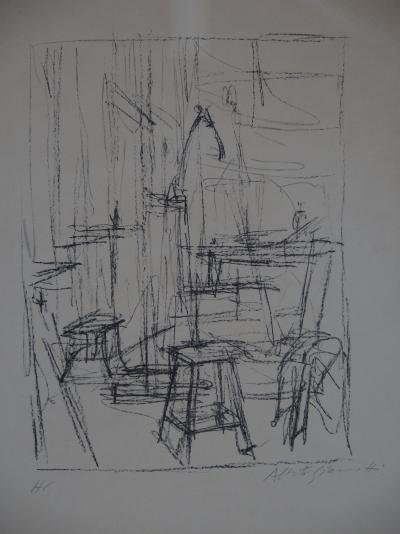 Alberto GIACOMETTI - L’atelier, Lithographie signée 2