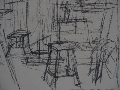 Alberto GIACOMETTI - L’atelier, Lithographie signée 2
