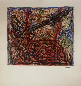 Jean-Paul RIOPELLE - Animal couché, Lithographie signée 2