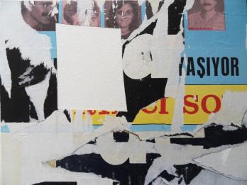 Jacques VILLEGLÉ - Lacération originale II, Collage signé 2