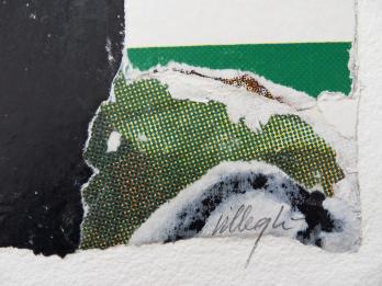 Jacques VILLEGLÉ - Lacération originale II, Collage signé 2
