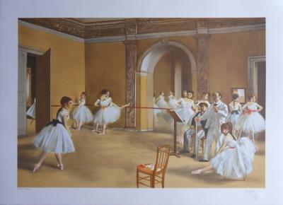 Edgar DEGAS (d’après) - Le cours de danse - Lithographie signée 2