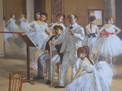 Edgar DEGAS (d’après) - Le cours de danse - Lithographie signée 2