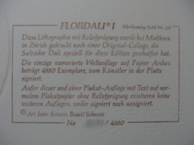 Salvador DALI - Flordali, 1981 - Lithographie signée 2