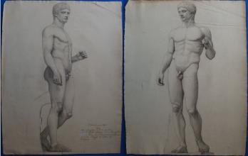 Arthur GUENIOT - Deux études d’après le Doryphore de Polyclète (1892) 2