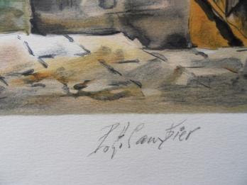 Polo CAMBIER - Vue de Honfleur, Lithographie 2