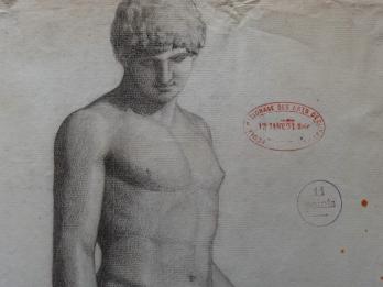 Arthur GUENIOT  - Deux études d’après le Doyphore (1891), Dessin 2