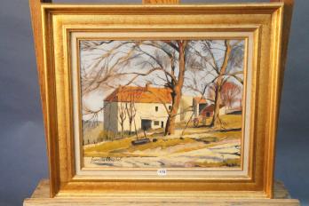 François BROCHET (1925-2001) - Le puits de Courson, Huile sur toile 2