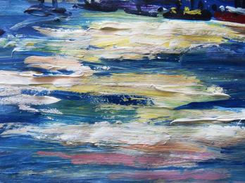 Eméric VAGH-WEINMANN - Port de New York, Acrylique et huile 2
