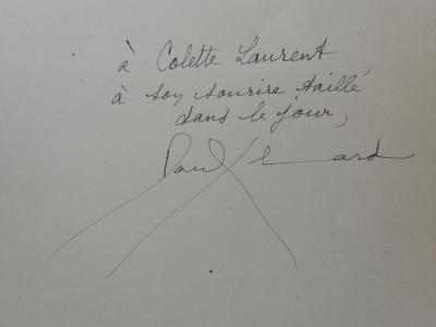 Paul ELUARD - Dédicace dans Dur désir de Durer - 2 lithos de CHAGALL 2