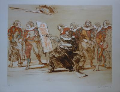 Claude WEISBUCH - Peintre et son modèle - Lithographie originale signée 2