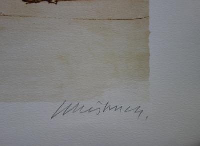 Claude WEISBUCH - Peintre et son modèle - Lithographie originale signée 2