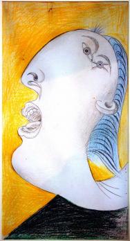 Pablo Picasso - Etude tete de femme pour Guernica, Lithographie 2