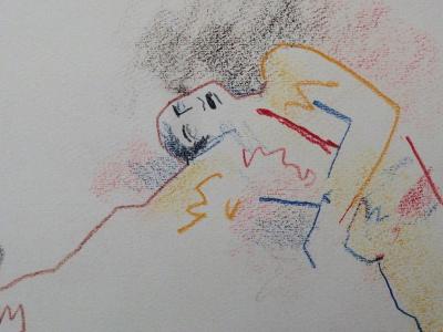 Jean COCTEAU - Barcelone : Mort d’un Torero (1955), Grand dessin signé 2